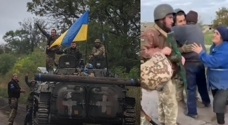 Ukrainiečiai žaibiškai stumiasi Chersono srityje: nuo vakar atkovojo 12 gyvenviečių, gyventojai karius pasitinka su ašaromis